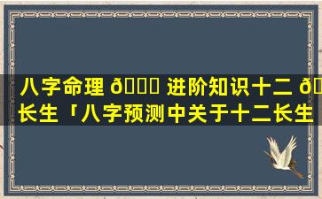 八字命理 🐎 进阶知识十二 🌹 长生「八字预测中关于十二长生用法秘传」